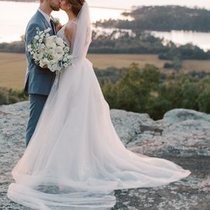 Cathedral length white veil